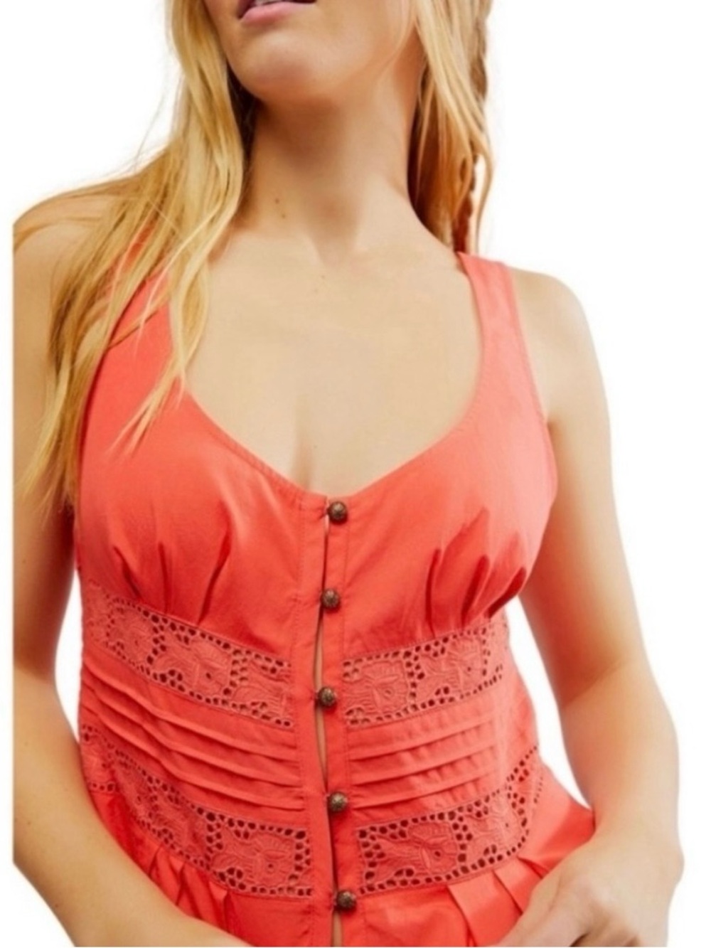 Free People Kianna Eyelet Lace Top